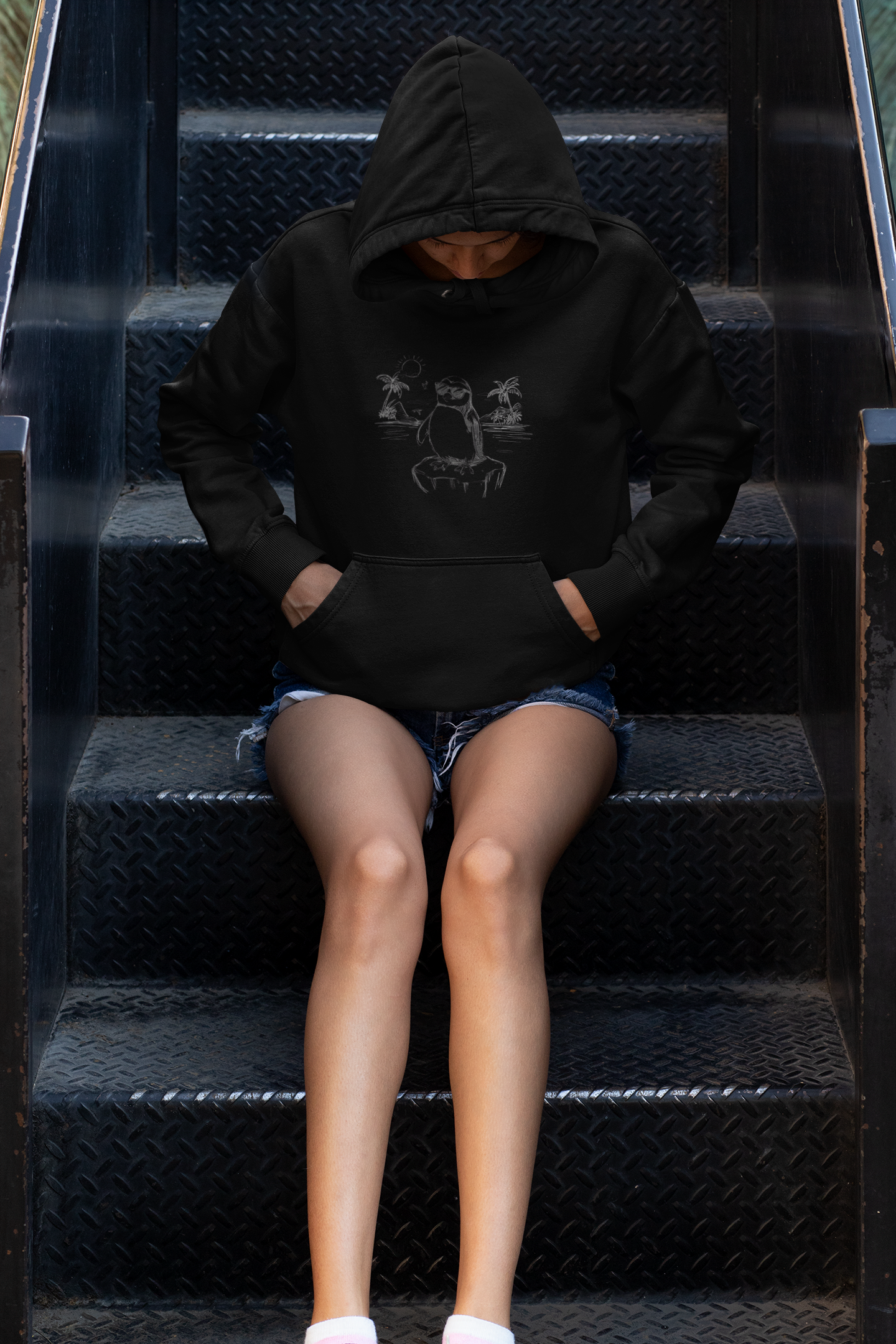 Fle-Ko Island Paradise Black Hoodie