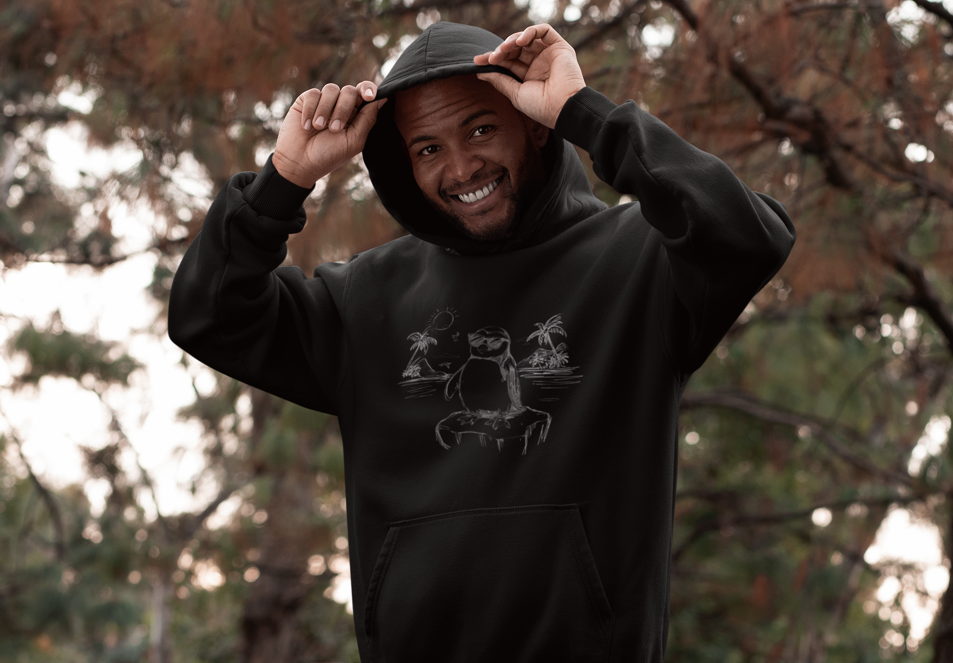 Fle-Ko Island Paradise Black Hoodie