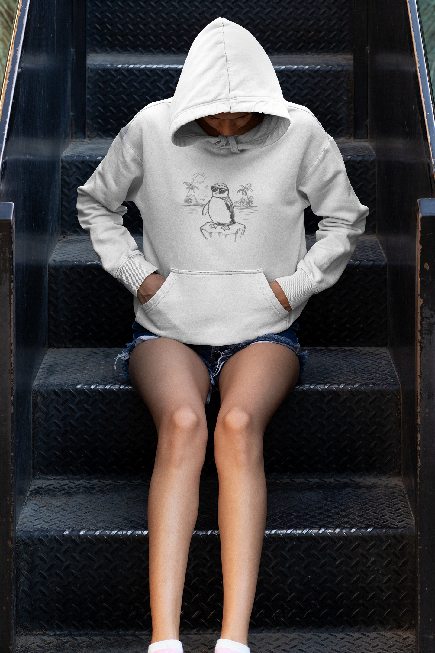 Fle-Ko Island Paradise White Hoodie
