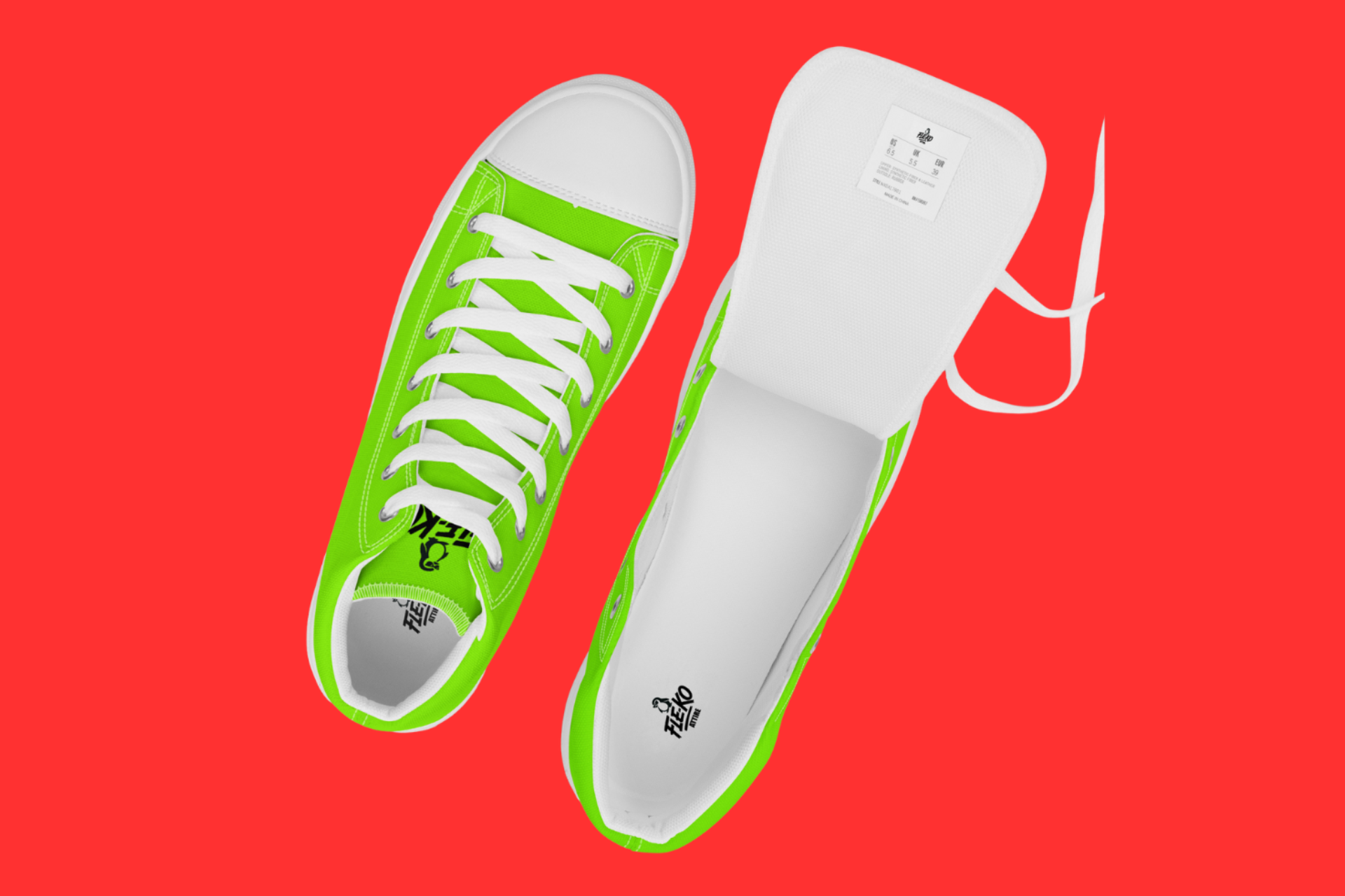 Fle-Ko Women’s Lime Green Hi-Tops
