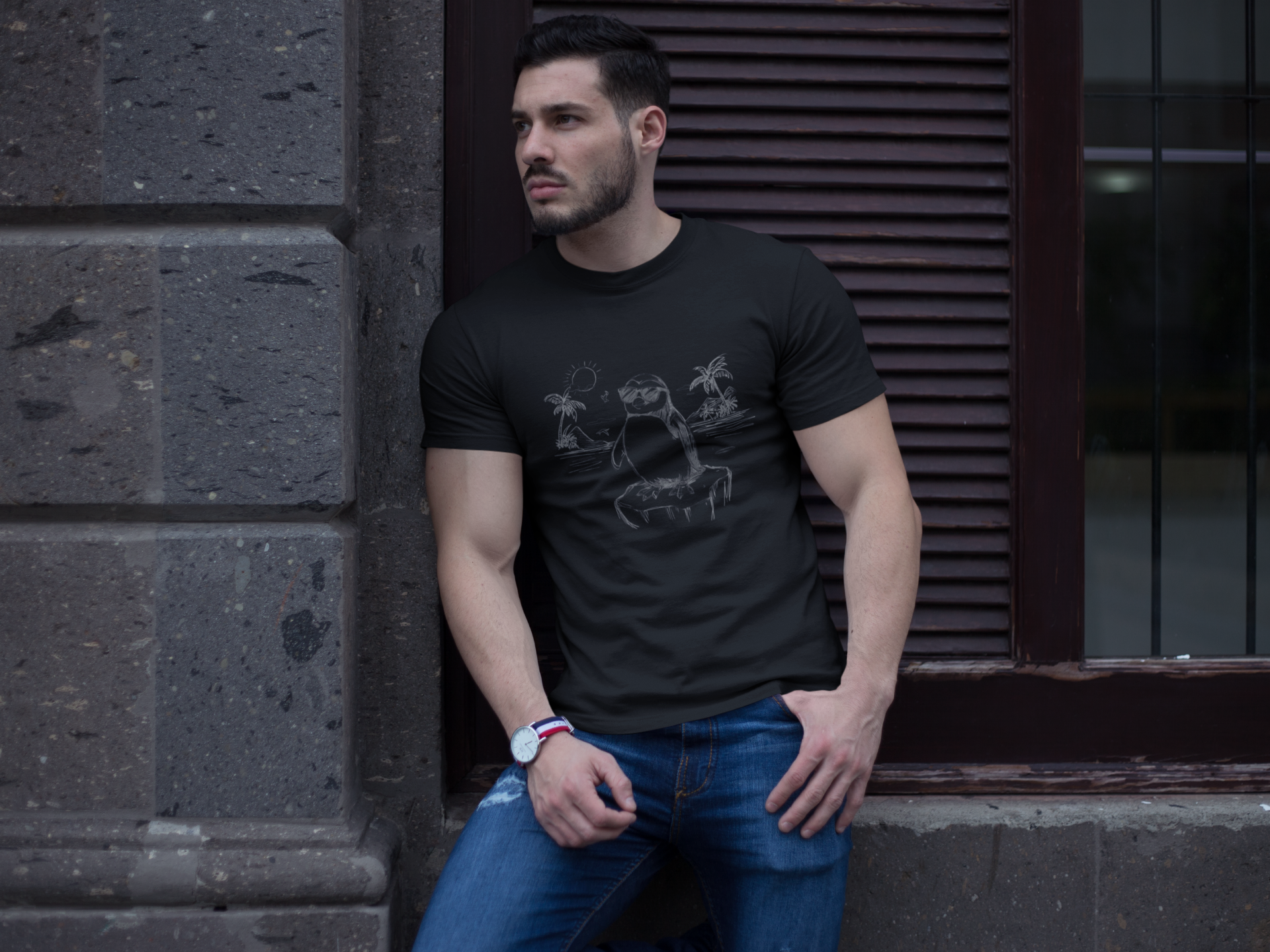 Fle-Ko Island Paradise Black Tee