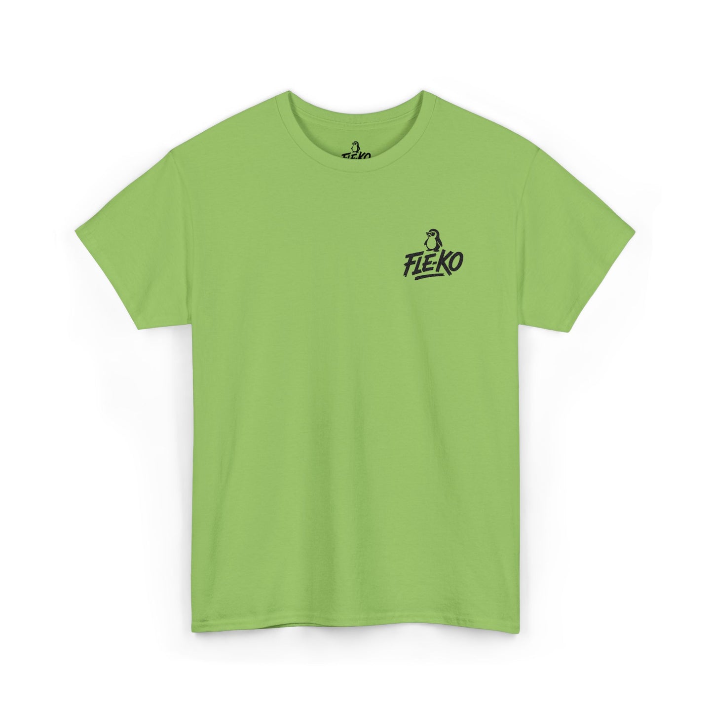 Heavy Cotton Tee With Black Fle-Ko Embroidery