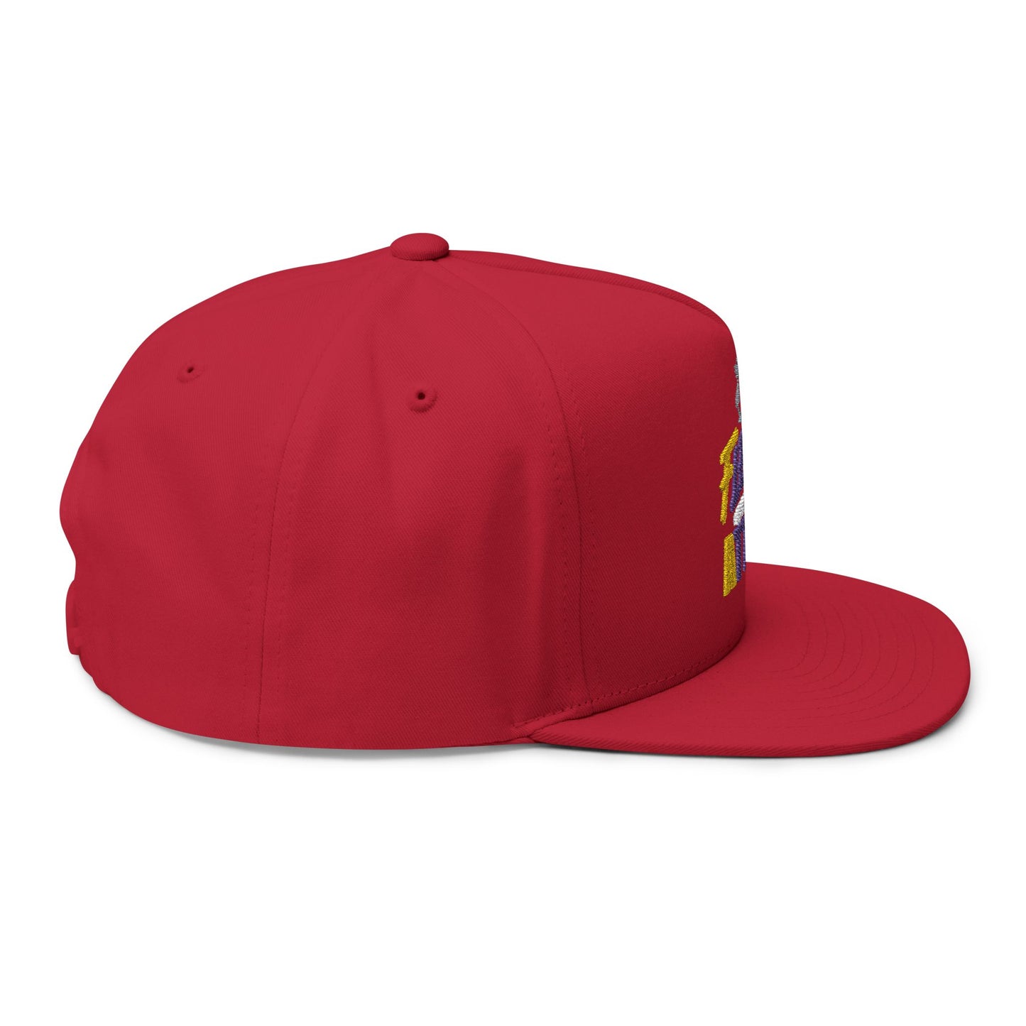 Colorful Fle-Ko Embroidered Flat Bill Hat