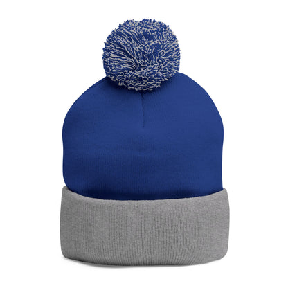 Fle-Ko Embroidered Pom-Pom Knitted Toque