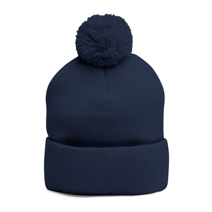 Fle-Ko Embroidered Pom-Pom Knitted Toque