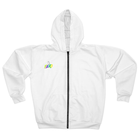 Colorful Fle-Ko Logo Zip Hoodie