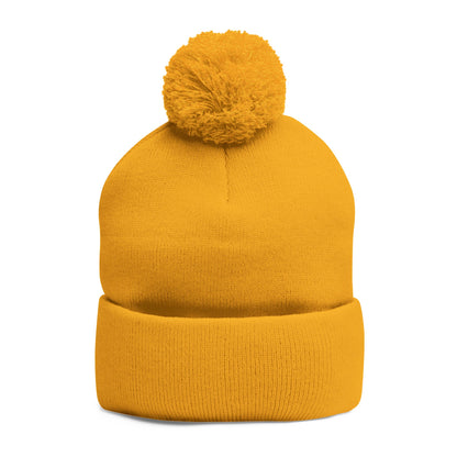 Fle-Ko Embroidered Pom-Pom Knitted Toque