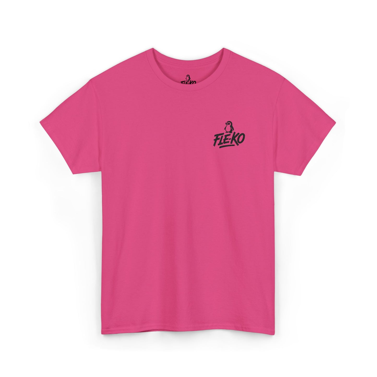 Heavy Cotton Tee With Black Fle-Ko Embroidery