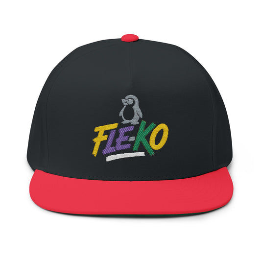 Colorful Fle-Ko Flat Bill Embroidered Hat
