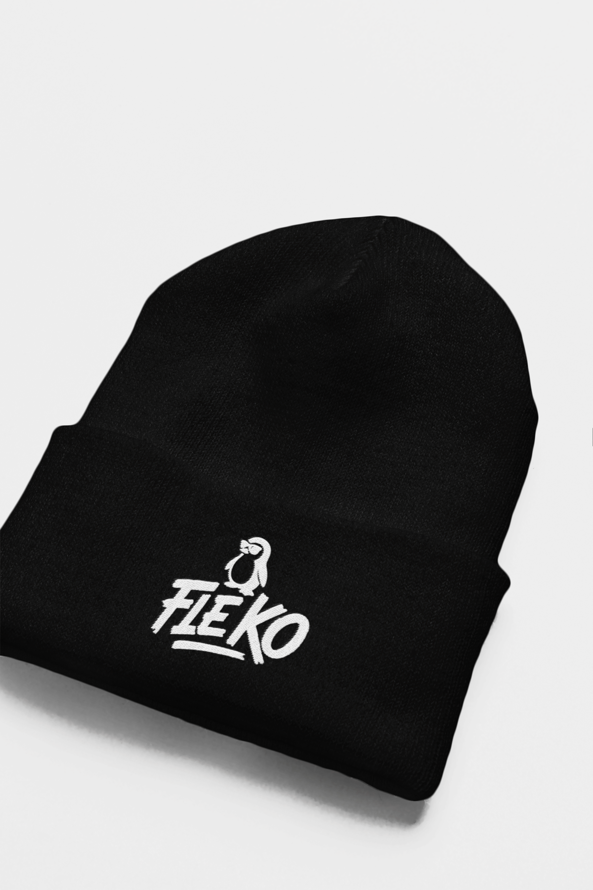 Fle-Ko Embroidered Black Beanie