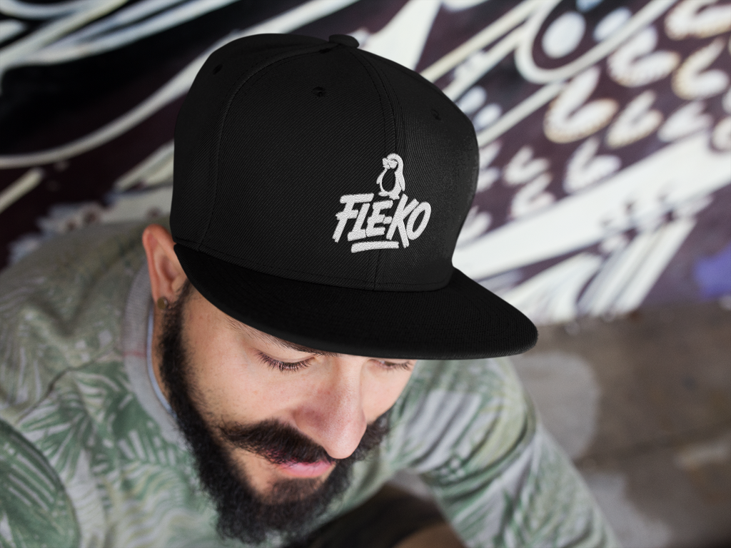 Fle-Ko Black Flat Bill Cap