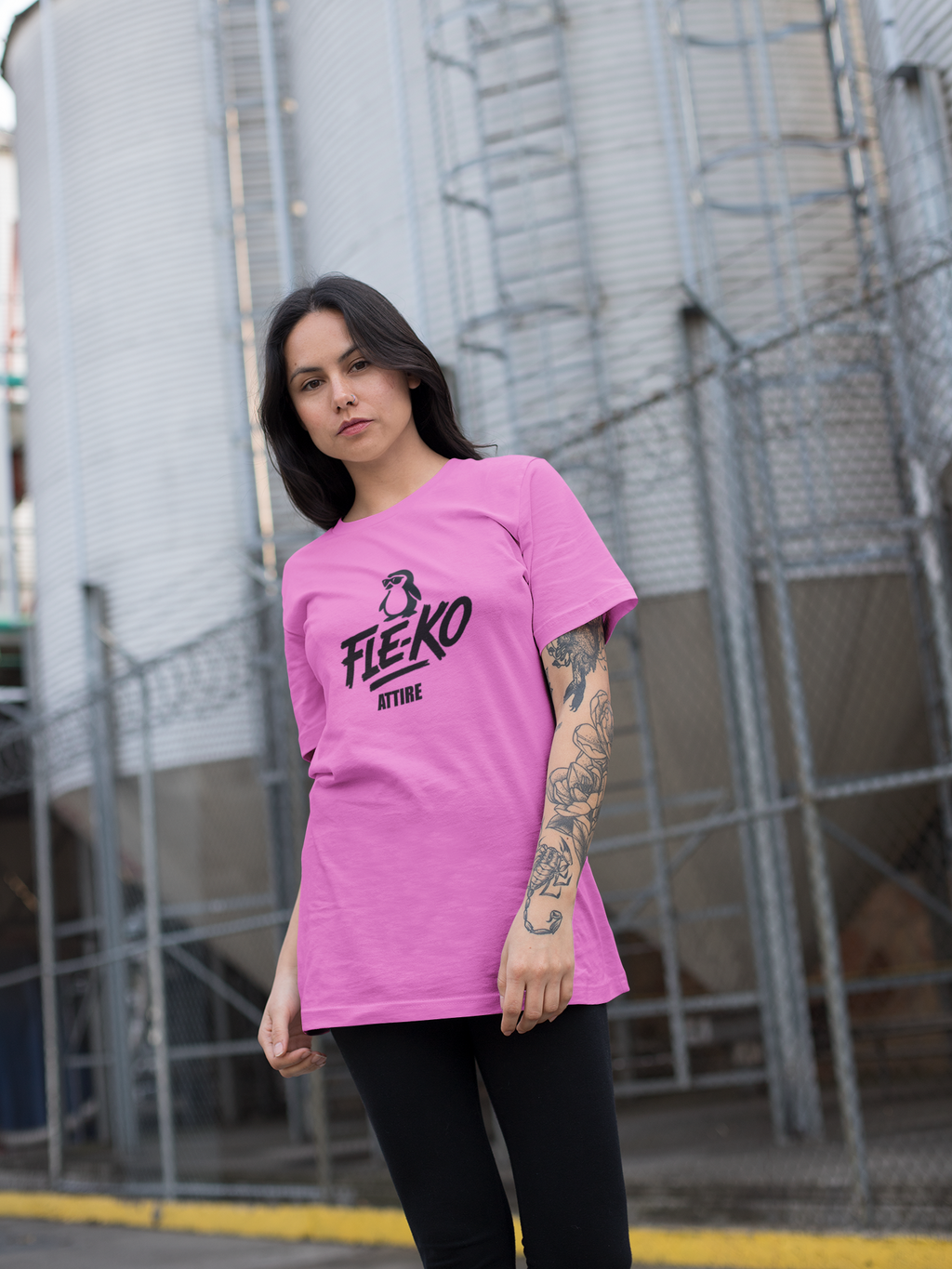 Fle-Ko Attire Full Logo Vibrant Cotton Tee