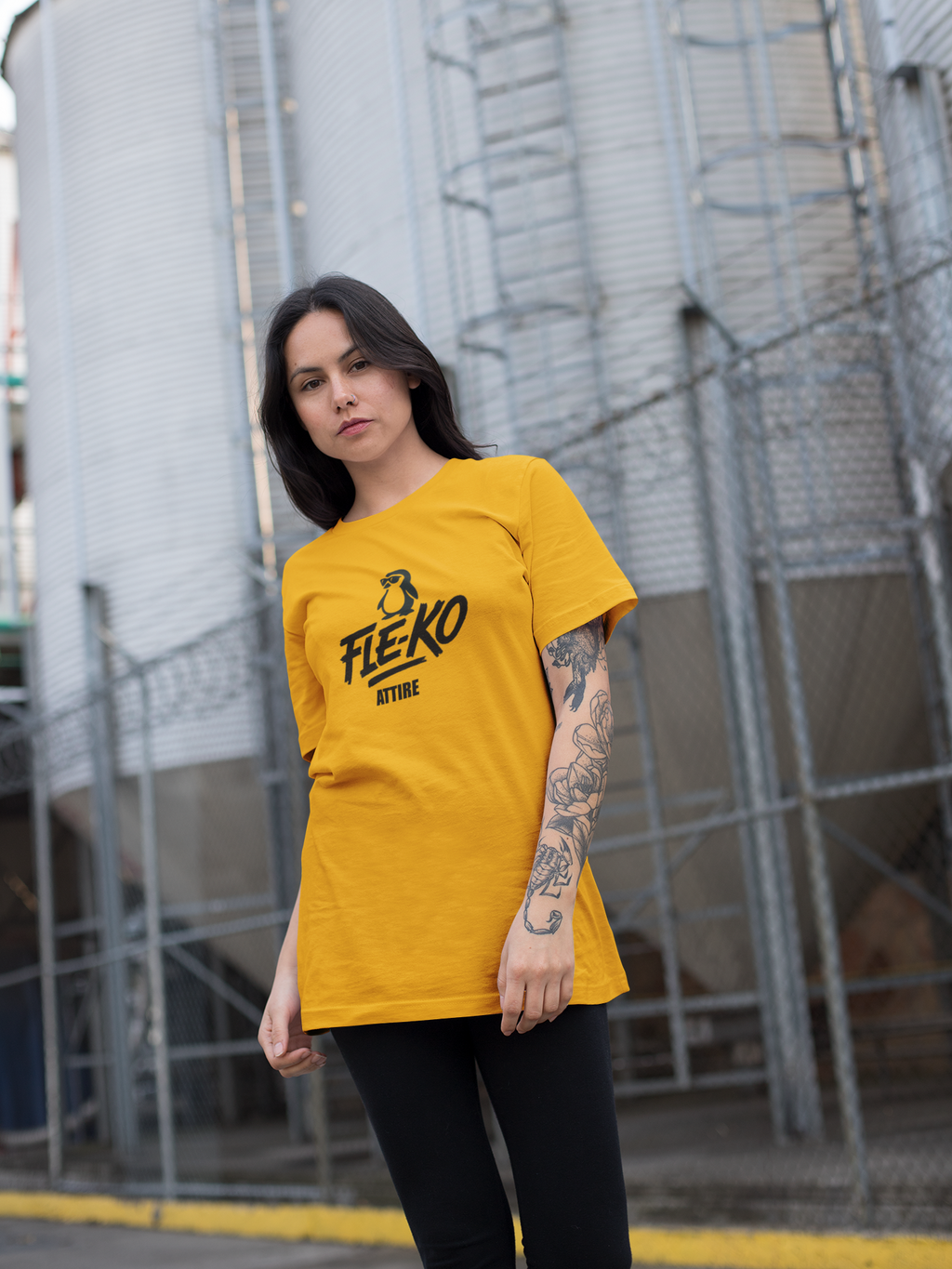 Fle-Ko Attire Full Logo Vibrant Cotton Tee