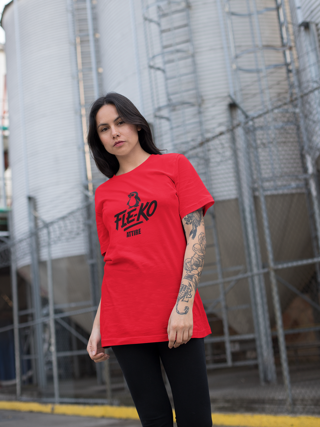 Fle-Ko Attire Full Logo Vibrant Cotton Tee