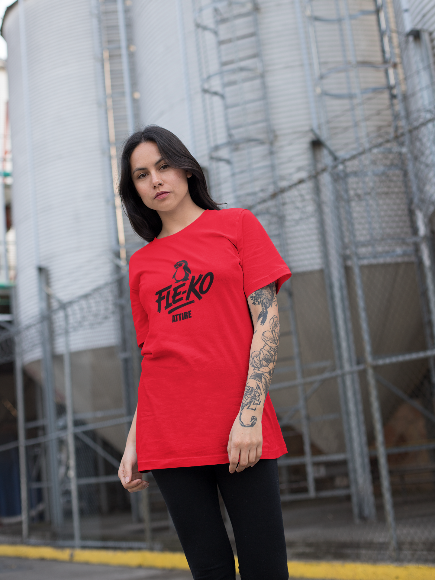 Fle-Ko Attire Full Logo Vibrant Cotton Tee