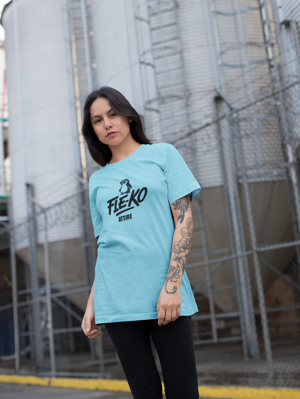 Fle-Ko Attire Full Logo Vibrant Cotton Tee