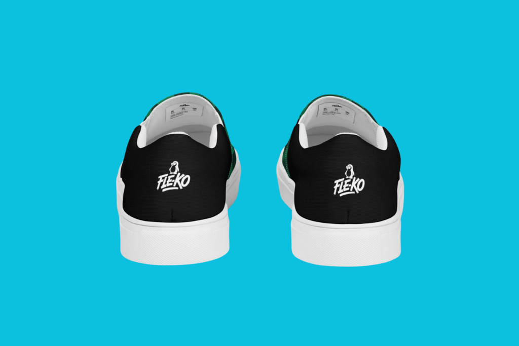 Fle-Ko Men's Checkered Green Slip-Ons