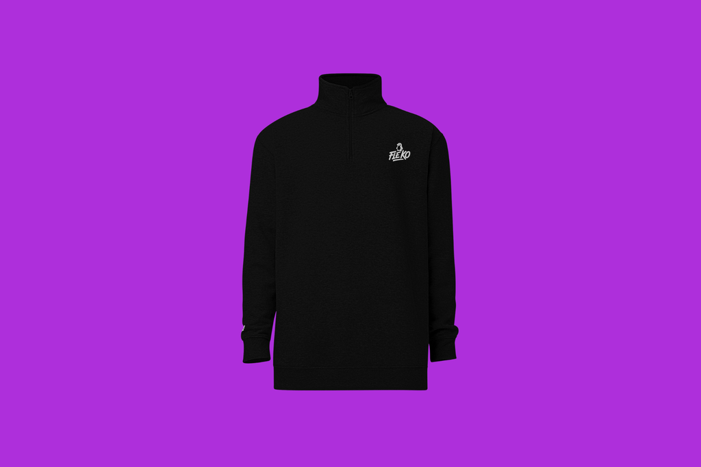 Fle-Ko Attire Black 1/4 zip Fleece Pullover