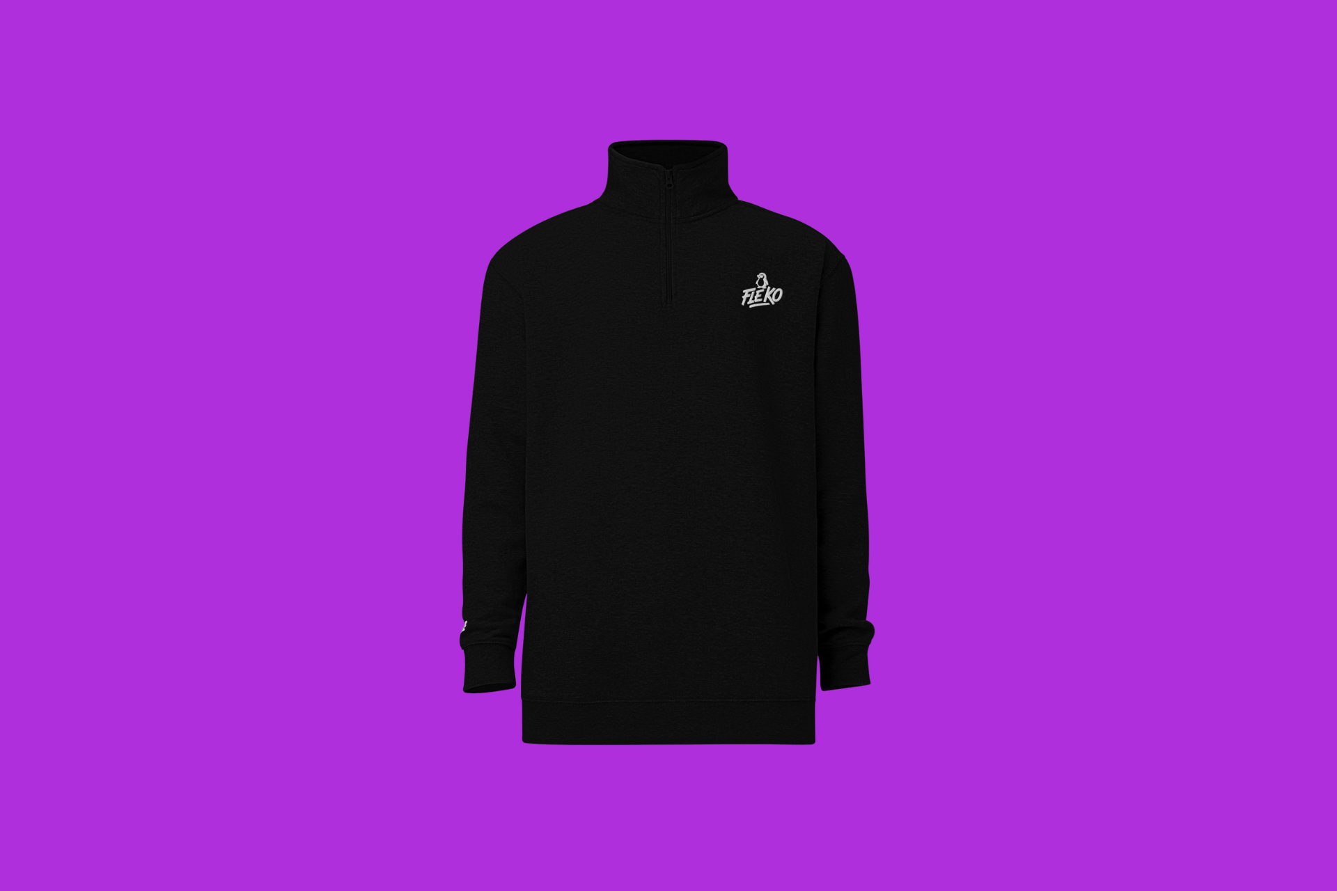 Fle-Ko Attire Black 1/4 zip Fleece Pullover