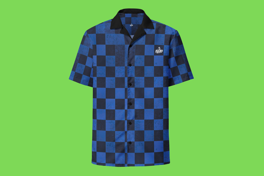Fle-Ko Checkered Blue Button-Up
