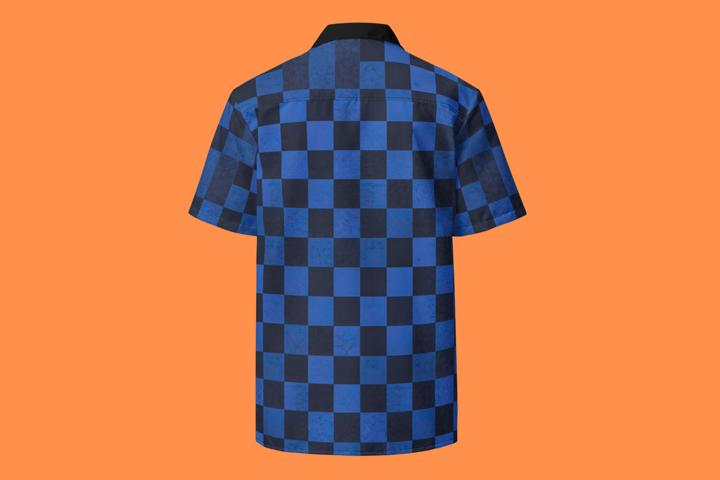 Fle-Ko Checkered Blue Button-Up
