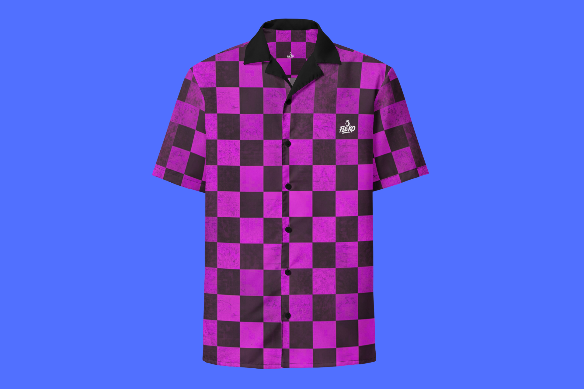 Fle-Ko Checkered Pink Button-Up