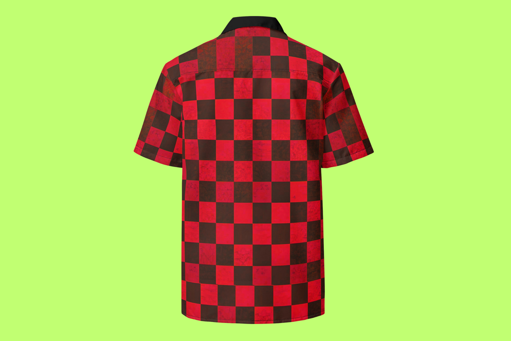 Fle-Ko Checkered Red Button-Up