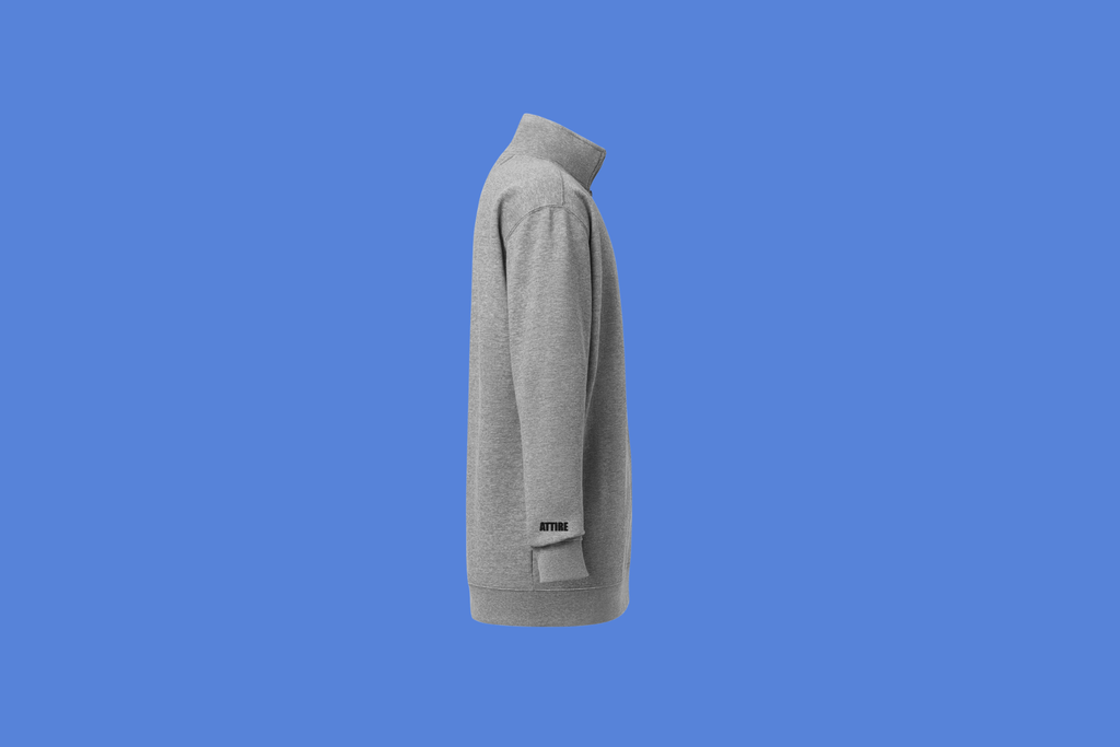 Fle-Ko Attire Grey 1/4 zip Fleece Pullover
