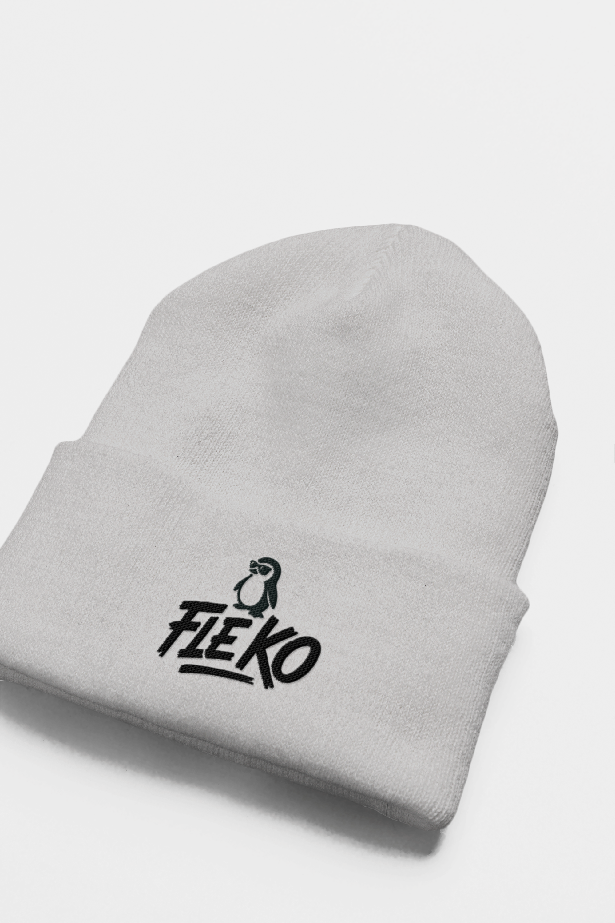 Fle-Ko Embroidered Grey Beanie