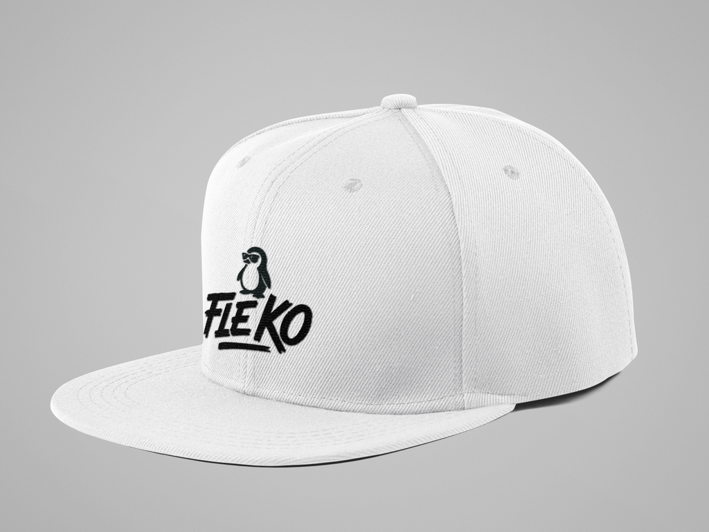 Fle-Ko White Flat Bill Cap